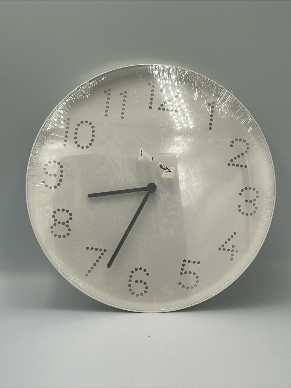 IKEA White Wall Clock with Black Hands